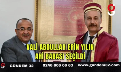 Vali Abdullah Erin Yılın Ahi Babası Seçildi