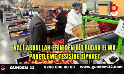 Vali Abdullah Erin’den GÜLBUDAK Elma Paketleme Tesisine Ziyaret
