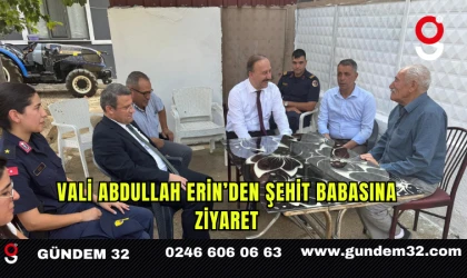 Vali Abdullah Erin’den şehit babasına ziyaret