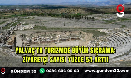Yalvaç’ta Turizmde Büyük Sıçrama: Ziyaretçi Sayısı Yüzde 54 Arttı