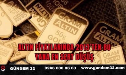 Altın Fiyatlarında 2013’ten Bu Yana En Sert Düşüş