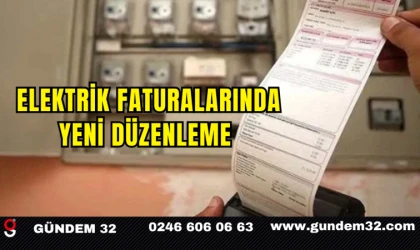 Elektrik Faturalarında Yeni Düzenleme