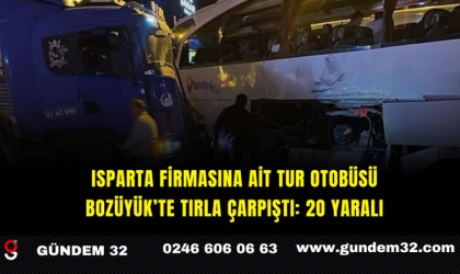 Isparta Firmasına Ait Tur Otobüsü Bozüyük’te Tırla Çarpıştı: 2o Yaralı