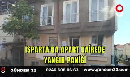 Isparta'da Apart Dairede Yangın Paniği