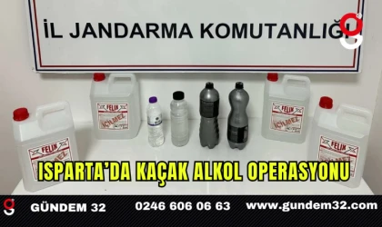 Isparta'da Kaçak Alkol Operasyonu