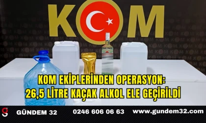KOM Ekiplerinden Operasyon: 26,5 Litre Kaçak Alkol Ele Geçirildi