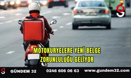 Motokuryelere Yeni Belge Zorunluluğu Geliyor