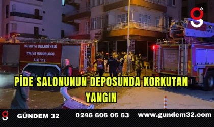 Pide Salonunun Deposunda Korkutan Yangın