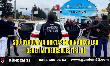 SDÜ Uygulama Noktasında Narkoalan Denetimi Gerçekleştirildi