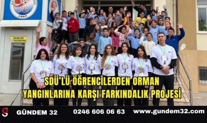 SDÜ’lü Öğrencilerden Orman Yangınlarına Karşı Farkındalık Projesi