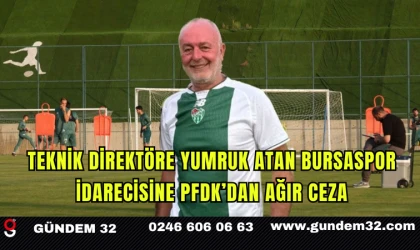 Teknik Direktöre Yumruk Atan Bursaspor İdarecisine PFDK’dan Ağır Ceza