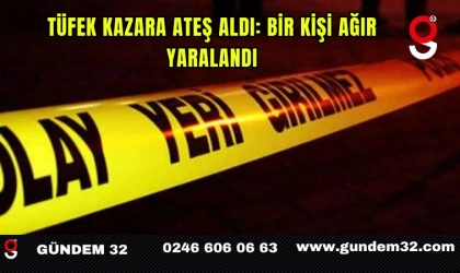 Tüfek Kazara Ateş Aldı, Bir Kişi Ağır Yaralandı