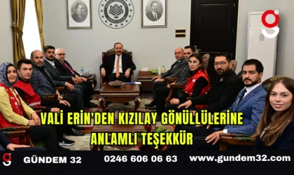 Vali Erin'den Kızılay Gönüllülerine Anlamlı Teşekkür