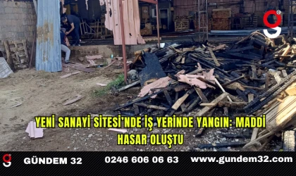Yeni Sanayi Sitesi’nde İş Yerinde Yangın: Maddi Hasar Oluştu
