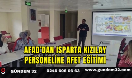 AFAD’dan Isparta Kızılay Personeline Afet Eğitimi