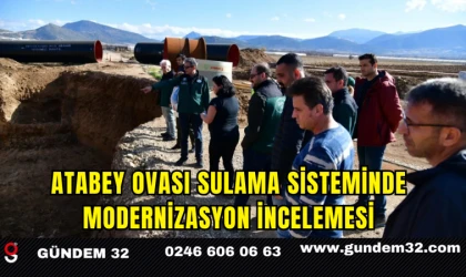Atabey Ovası Sulama Sisteminde Modernizasyon İncelemesi