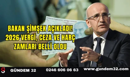 Bakan Şimşek Açıkladı! 2026 Vergi, Ceza ve Harç Zamları Belli Oldu