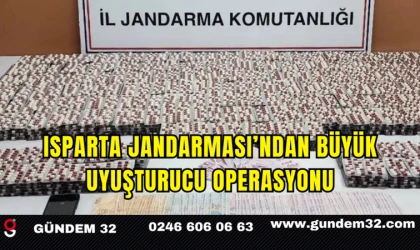 Isparta Jandarması’ndan Büyük Uyuşturucu Operasyonu
