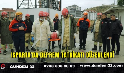 Isparta’da Deprem Tatbikatı Düzenlendi