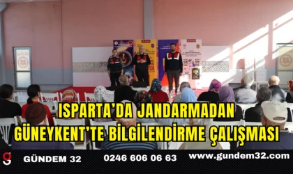 Isparta’da Jandarmadan Güneykent’te Bilgilendirme Çalışması