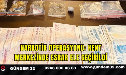 Narkotik Operasyonu: Kent Merkezinde Esrar Ele Geçirildi