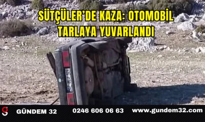 Sütçüler’de Kaza: Otomobil Tarlaya Yuvarlandı
