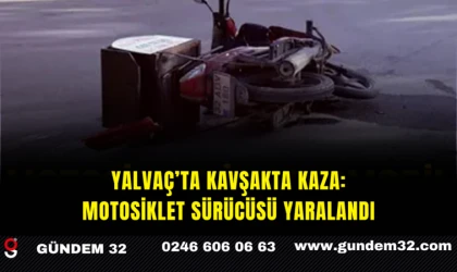 Yalvaç’ta Kavşakta Kaza: Motosiklet Sürücüsü Yaralandı