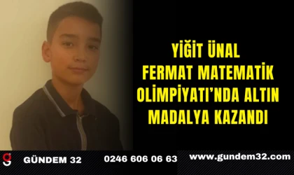 Yiğit Ünal Fermat Matematik Olimpiyatı’nda Altın Madalya Kazandı