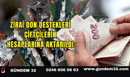 Zirai Don Destekleri Çiftçilerin Hesaplarına Aktarıldı