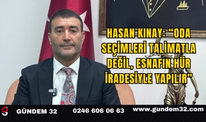 Hasan Kınay: “Oda Seçimleri Talimatla Değil, Esnafın Hür İradesiyle Yapılır”