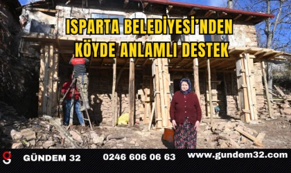 Isparta Belediyesi’nden Köyde Anlamlı Destek