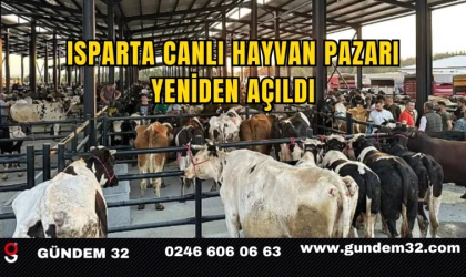 Isparta Canlı Hayvan Pazarı Yeniden Açıldı