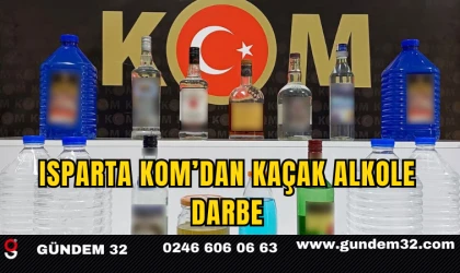 ISPARTA KOM’dan Kaçak Alkole Darbe