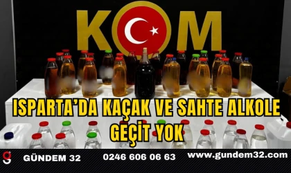 Isparta’da Kaçak ve Sahte Alkole Geçit Yok