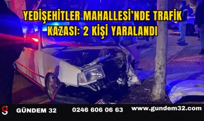 Isparta’da otomobil ağaca çarptı: 2 yaralı