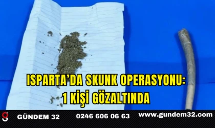 Isparta’da Skunk Operasyonu: 1 Kişi Gözaltında