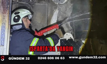 Isparta'da yangın