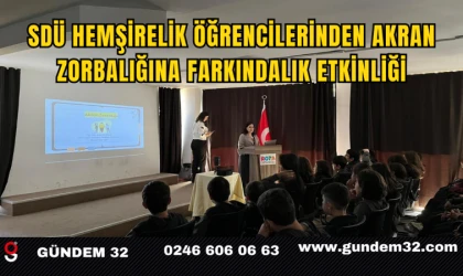 SDÜ Hemşirelik Öğrencilerinden Akran Zorbalığına Farkındalık Etkinliği