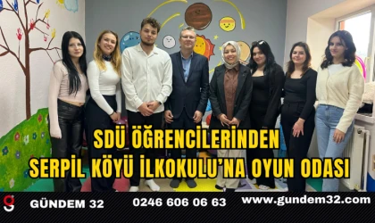 SDÜ Öğrencilerinden Serpil Köyü İlkokulu’na Oyun Odası