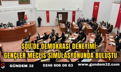 SDÜ’de Demokrasi Deneyimi: Gençler Meclis Simülasyonunda Buluştu