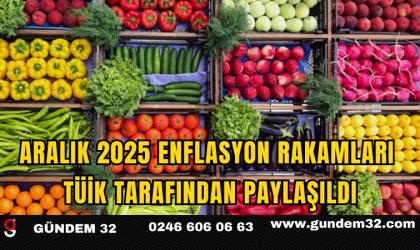 Aralık 2025 Enflasyon Rakamları TÜİK Tarafından Paylaşıldı