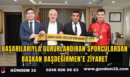 Başarılarıyla Gururlandıran Sporculardan Başkan Başdeğirmen’e Ziyaret