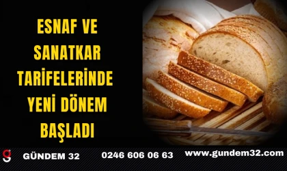 Esnaf ve Sanatkar Tarifelerinde Yeni Dönem Başladı