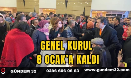 Genel Kurul 8 Ocak’a Kaldı