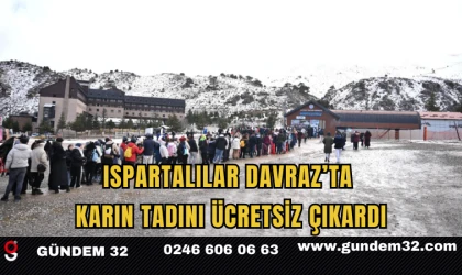 Ispartalılar Davraz’ta Karın Tadını Ücretsiz Çıkardı