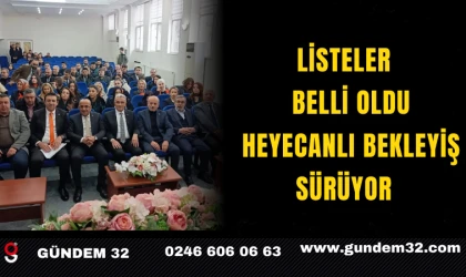 LİSTELER BELLİ OLDU HEYECANLI BEKLEYİŞ SÜRÜYOR