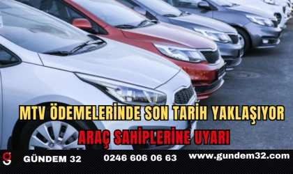 MTV Ödemelerinde Son Tarih Yaklaşıyor: Araç Sahiplerine Uyarı