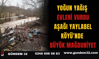 Yoğun Yağış Evleri Vurdu: Aşağı Yaylabel Köyü’nde Büyük Mağduriyet