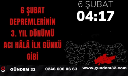 6 Şubat Depremlerinin 3. Yıl Dönümü: Acı Hâlâ İlk Günkü Gibi