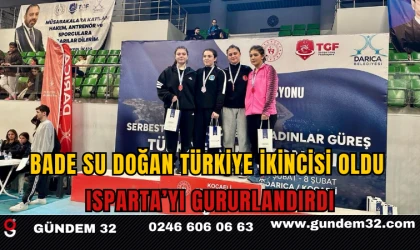 Bade Su Doğan Türkiye İkincisi Oldu, Isparta’yı Gururlandırdı